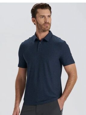 Vuori Strato Tech Polo Shirt Navy Size Large
